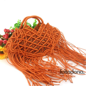 Bag De Crochê Party Laranja