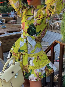 Bata Vestido Glenda Amarelo / P