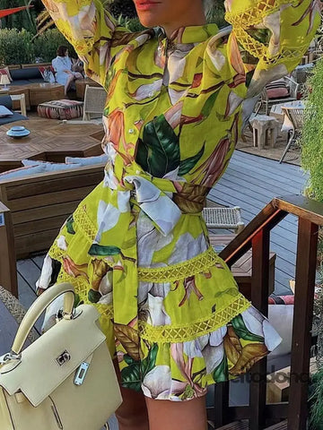 Bata Vestido Glenda Amarelo / P