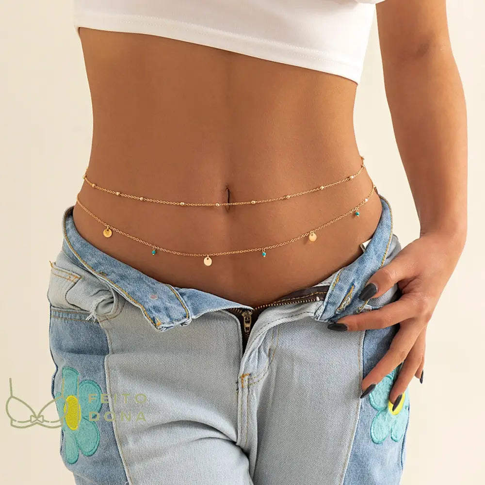 Belly Chain Katy Dourado Body