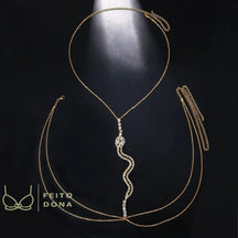 Body Chain Loren Único / Dourado