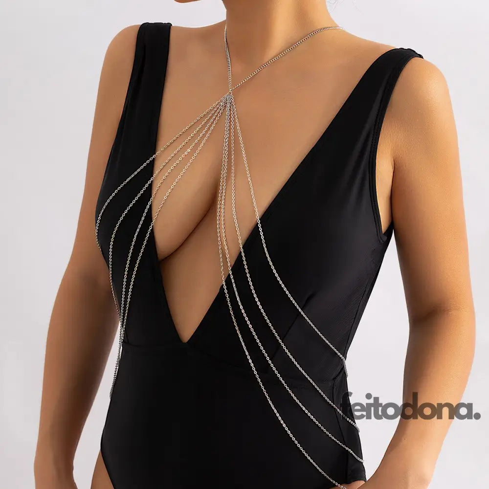 Body Chain Trycia Prata