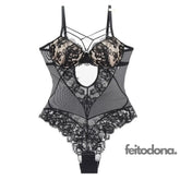 Body Lingerie Rendada Roberta Preto / P