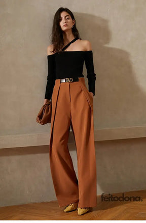 Calça Pantalona Camel