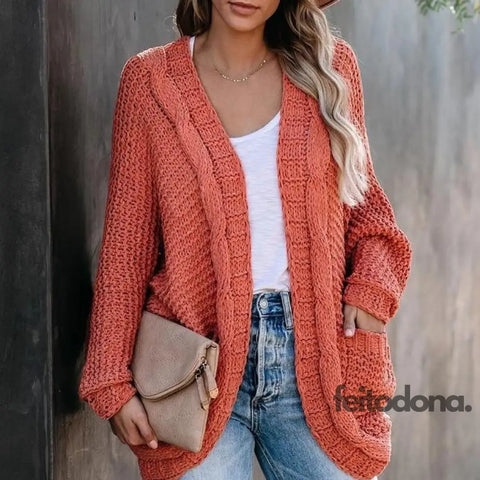 Cardigan Aberto Laura Laranja / P 201236303