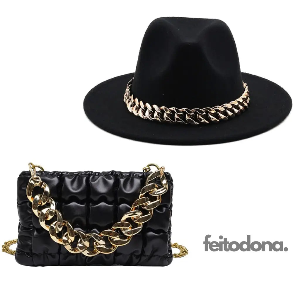 Combo Chapéu E Bolsa Jazz