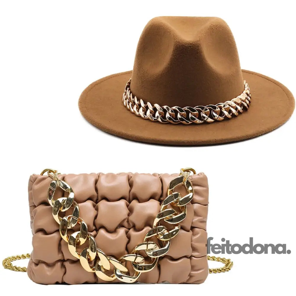Combo Chapéu E Bolsa Jazz