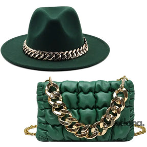 Combo Chapéu E Bolsa Jazz Verde