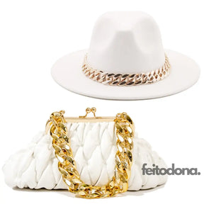 Combo Chapéu E Bolsa Lilly