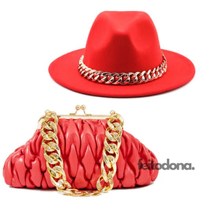 Combo Chapéu E Bolsa Lilly