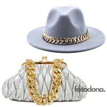 Combo Chapéu E Bolsa Lilly Cinza