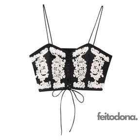 Conjunto Bordado Juju Top / Pp