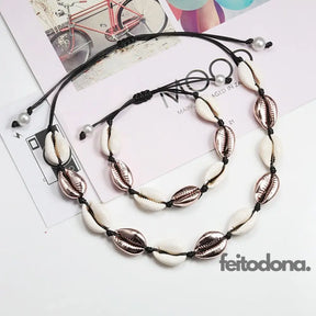 Conjunto Colar E Bracelete De Concha 200000162
