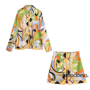 Conjunto Fashion Spax Amarelo Com Verde / Pp (34/36)