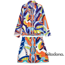 Conjunto Fashion Spax Colorido Com Saia Recortada / Pp (34/36)