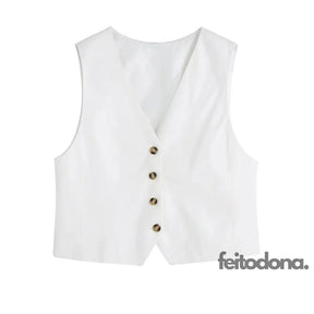 Conjunto Linho Florinda Colete / Pp
