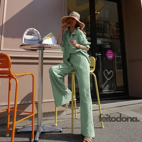 Conjunto Plissado Aluna