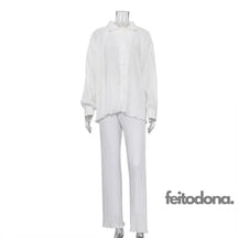 Conjunto Plissado Aluna Branco / P