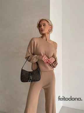 Conjunto Tricô Olívia