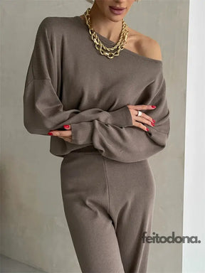 Conjunto Tricô Olívia