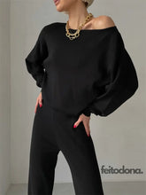 Conjunto Tricô Olívia Preto / Tamanho Único