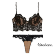 Lingerie Conjunto Mariah Preto C/ Bege / P 3120601