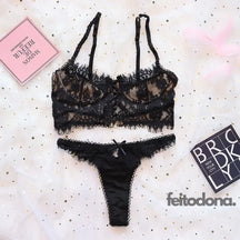Lingerie Conjunto Mariah Preto C/ / M 3120601