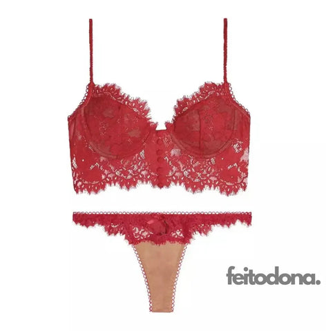 Lingerie Conjunto Mariah Vemelho / P 3120601