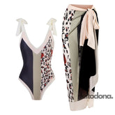 Maiô Ou Pareô Dellas Conjunto Leopardo / P