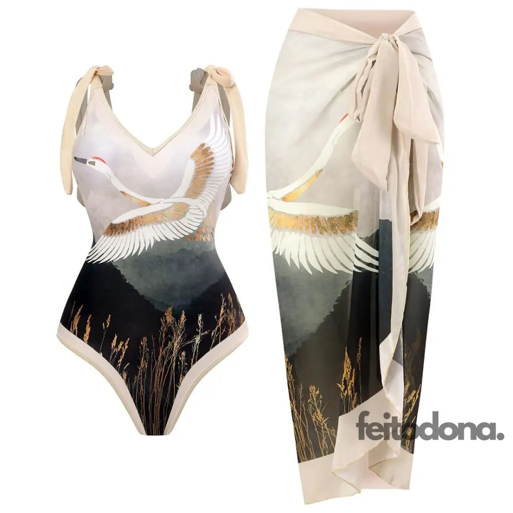 Maiô Ou Pareô Dellas Conjunto Rosê / P