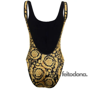 Maiô + Pareô Suit Gold