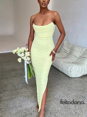 Maxi Dress Juanita Amarelo / P