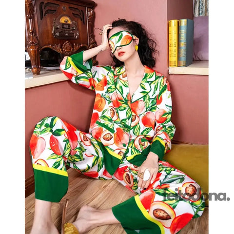 Pijama Cetim Tropical Luxo