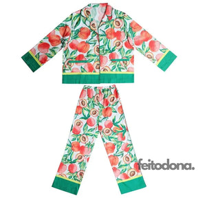 Pijama Cetim Tropical Luxo
