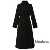 Trench Coat De Lã Vivian Preto / P