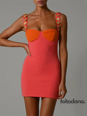 Vestido Curto Color Duo