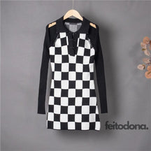 Vestido Dama Preto E Branco / Tamanho Único (36 À 42)
