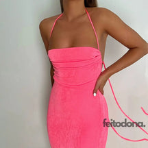 Vestido Drapeado Madelaine Rosa / P