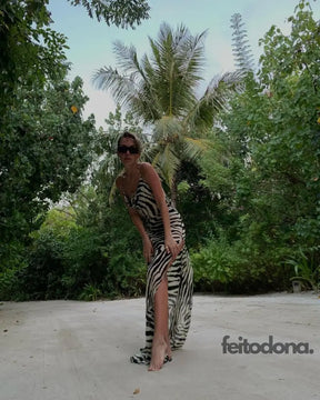 Vestido Longo Zebra