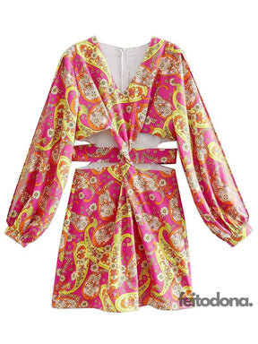 Vestido Loretta Rosa Choque / Pp